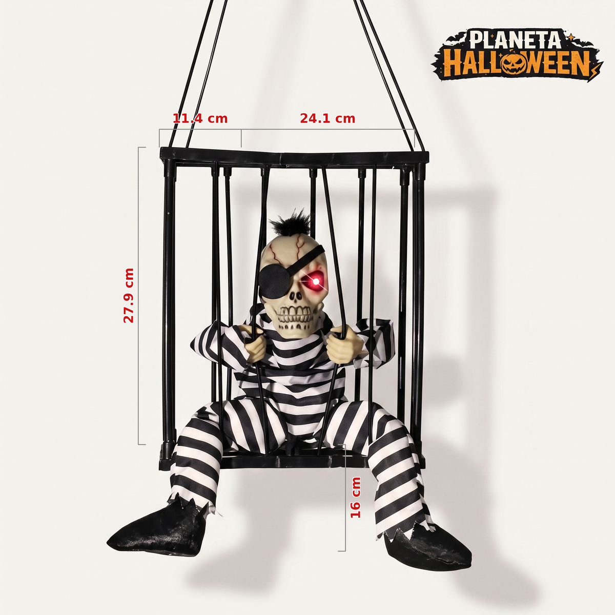 Jaula Colgante Animada con Prisionero