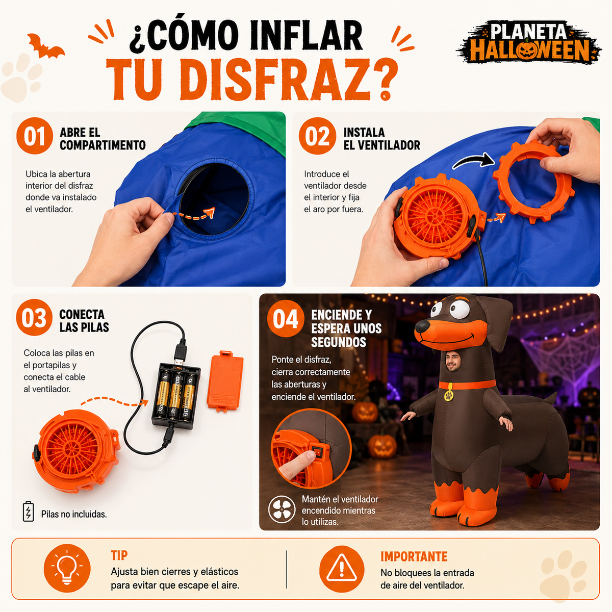 Disfraz Inflable Perro Salchicha