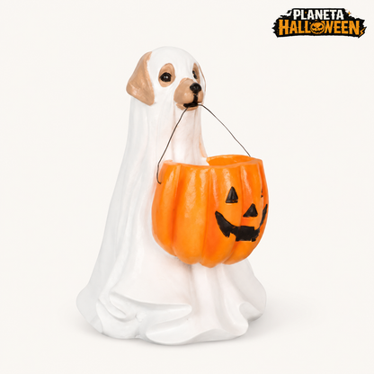 PERRITO FANTASMA CON CALABAZA