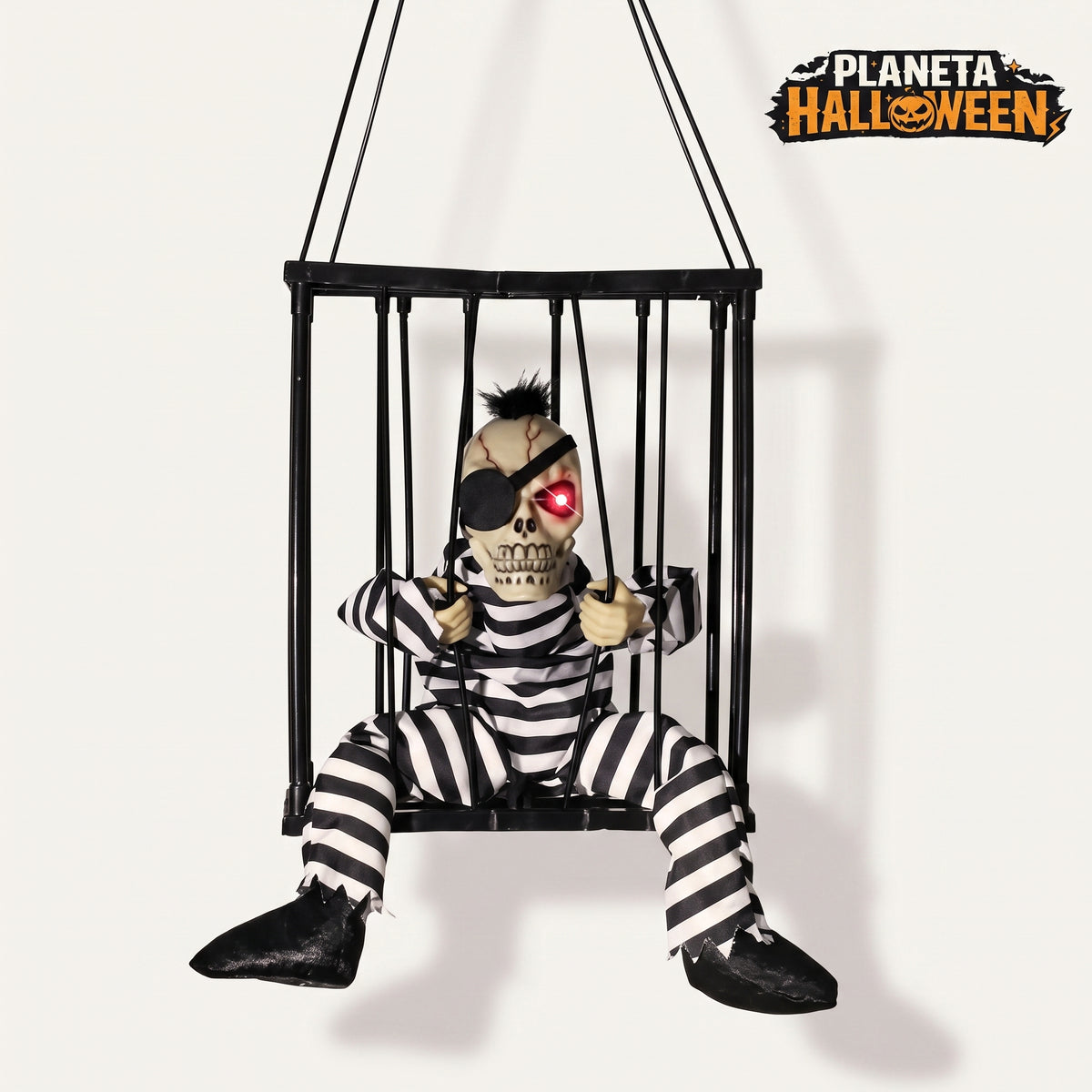 Jaula Colgante Animada con Prisionero