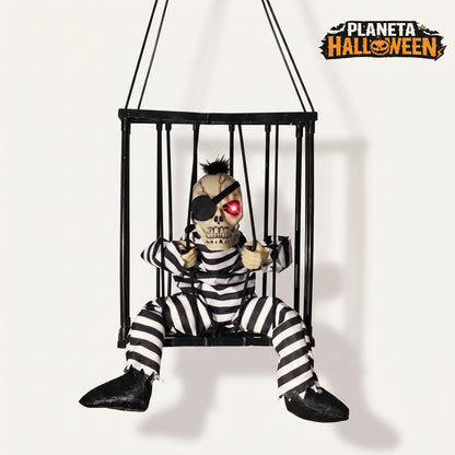 Jaula Colgante Animada con Prisionero