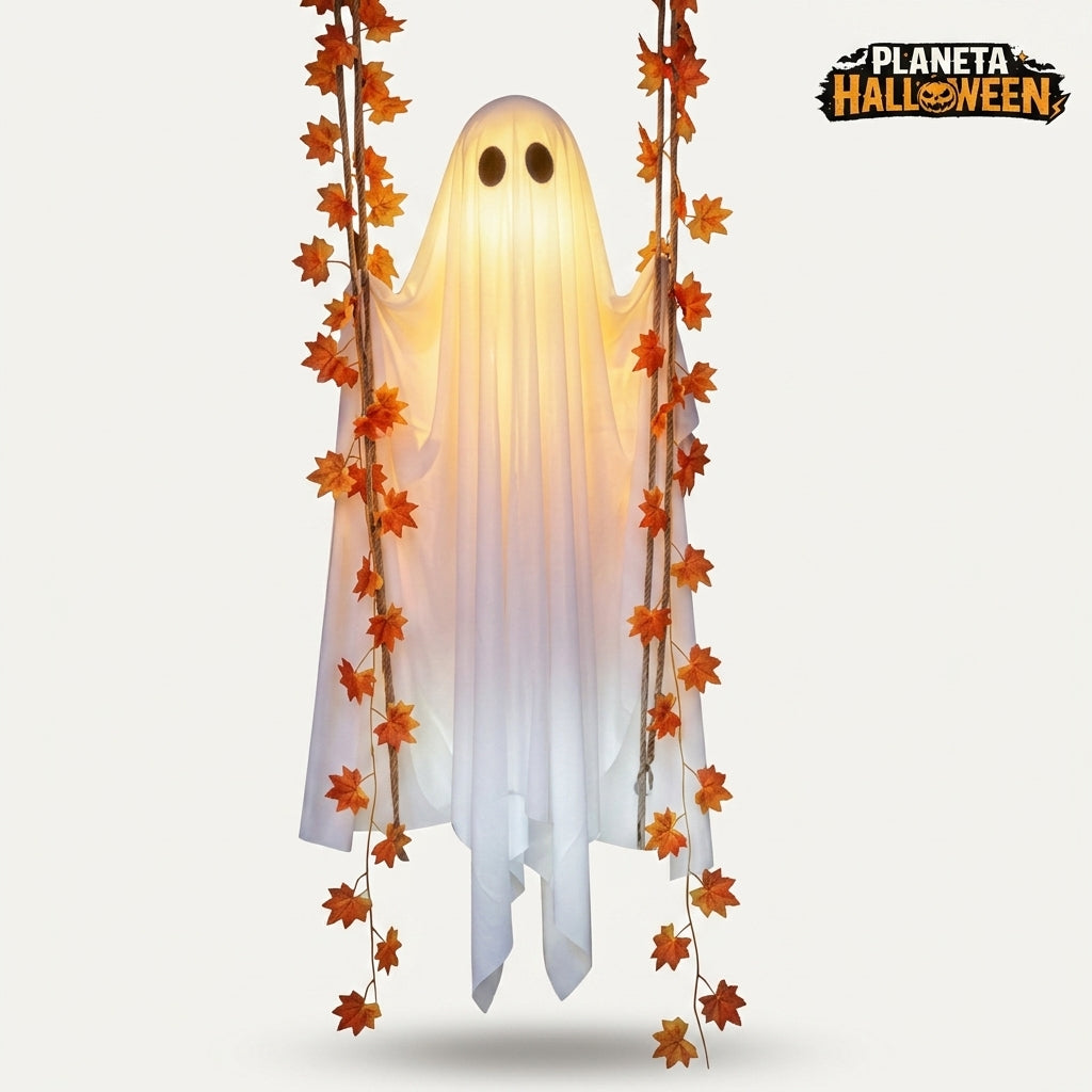 Fantasma Colgante Iluminado con Columpio