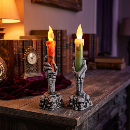Vela LED Mano de Esqueleto Halloween