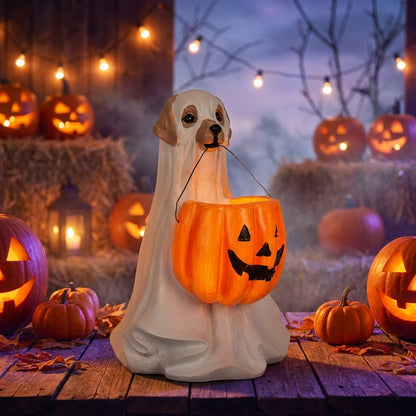 PERRITO FANTASMA CON CALABAZA