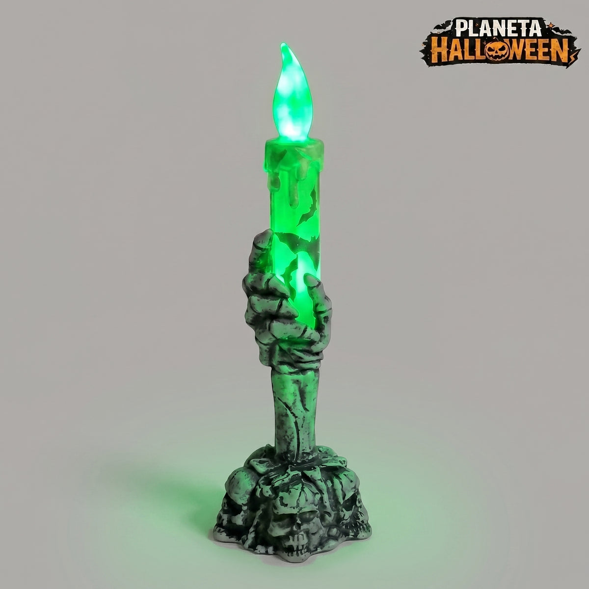 Vela LED Mano de Esqueleto Halloween