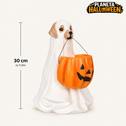 PERRITO FANTASMA CON CALABAZA